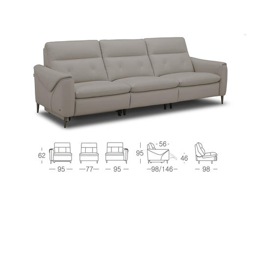 顾家家居整装 现代舒适 皮艺/布艺功能沙发 KZ.9029（B）千纸鹤G 商品图7