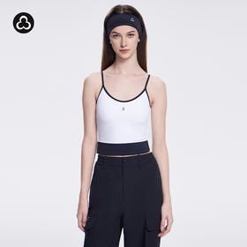 TITIKA 一体式透气运动内衣可外穿 罗纹吊带瑜伽背心（带胸垫）健身衣31162