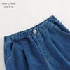 马克珍妮女童纯棉打褶牛仔裤萝卜裤 儿童裤子老爹裤春秋款241167 商品缩略图4