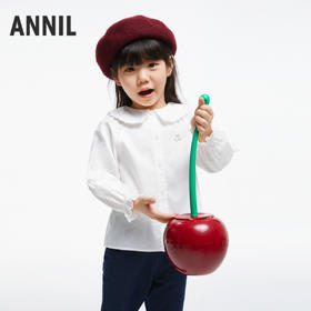 女童净色全棉衬衣新款安奈儿童装实体店同款XG431668