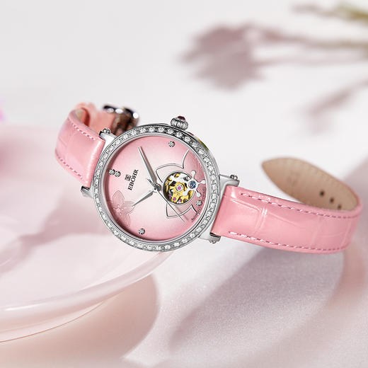 依波表EBOHR 卡纳系列时尚潮流镂空进口机械机芯46颗钻女士腕表5091 商品图4