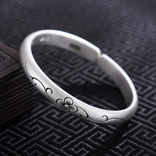 【幸福花影】子佩集S999银手工手镯原创设计【55061211】2407 商品图2