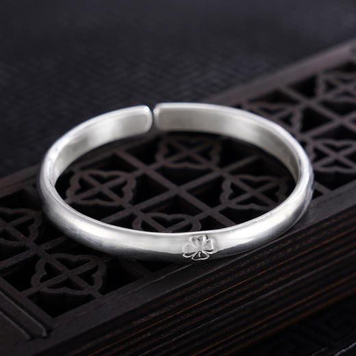 【四叶之灵】子佩集S999银手工手镯原创设计【55061123】2407 商品图4