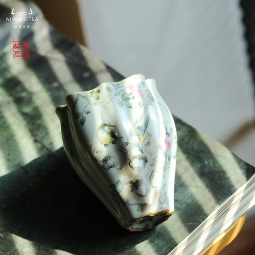 问鼎汝瓷鼎峰柴窑佛手杯（鸟啼花落） 商品图2