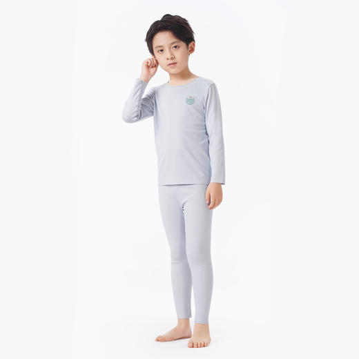 都市丽人眯雅佳保暖衣轻暖套装阳离子罗纹绒3.0薄童装儿童保暖衣套装JWT9A5 商品图4