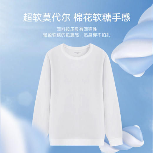 十如仕针织半高领莫代尔四面弹立云感热能通勤轻卫衣-T25 商品图9