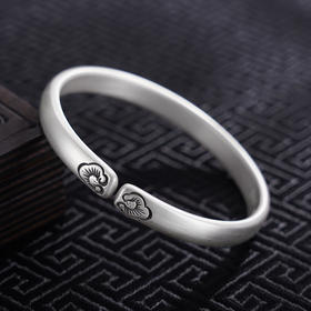 【治愈之花】子佩集S999银手工手镯原创设计【55061121】2407