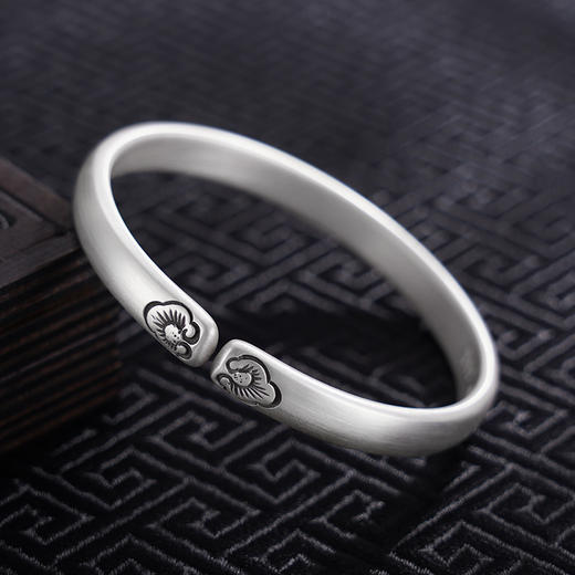 【治愈之花】子佩集S999银手工手镯原创设计【55061121】2407 商品图1