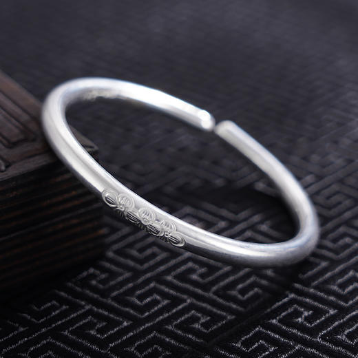 【四叶奇遇】子佩集S999银手工手镯原创设计【55063101】2407 商品图1