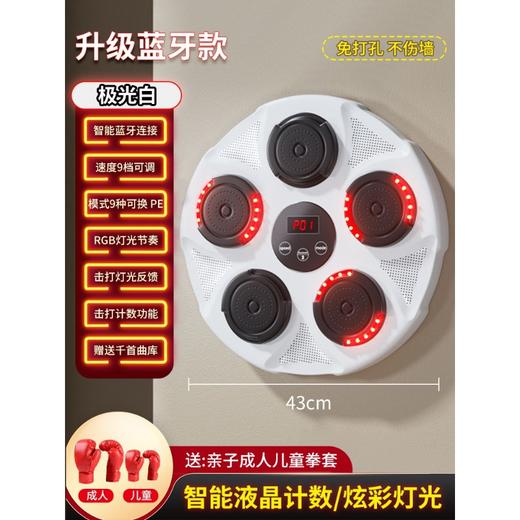 【舞动拳击 一触即发】音乐响起，身体自由舞动。智能音乐拳击机，挑战自我极限；多档变速、可根据自身打击速度调节，提升反应力和专注力；立体蓝牙链接，无限畅享；免打孔安装，方便快捷；适用于成人和儿童！ 商品图12