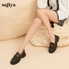 Safiya/索菲娅学院风深口粗跟金属扣百搭英伦厚底乐福鞋 SF43112063/SFD1112063 商品缩略图6