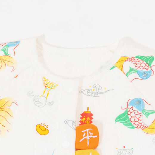 贝贝怡婴幼连体衣2024秋冬夹棉保暖外穿新生儿哈衣ZB4DL040 商品图3