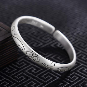 【花海潮生】子佩集S999银手工手镯原创设计【55061204】2407