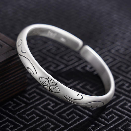 【花海潮生】子佩集S999银手工手镯原创设计【55061204】2407 商品图1