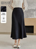 【专属特价】熙世界新中式复古开叉半身裙秋季2025新款仿醋酸缎面包臀鱼尾裙 商品缩略图0