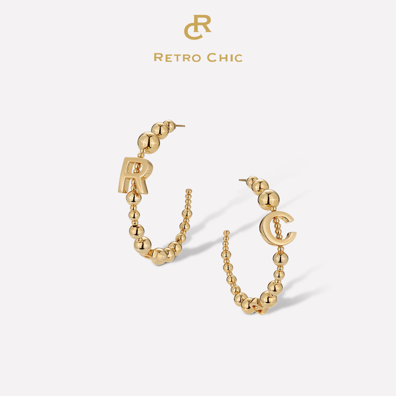 Ancient Rome古罗马时期 | RC字母金圈耳环