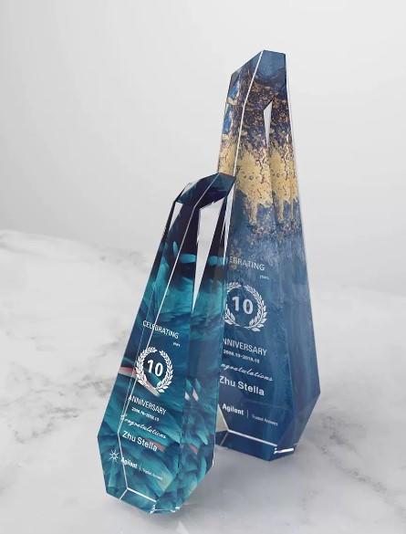 彩印奖杯创意定制水晶奖杯定做免费刻字冠军团队优秀员工颁奖纪念 商品图1