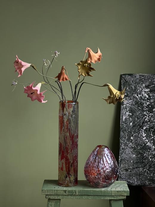 创意手工渐变落地大件白菜直筒花瓣花瓶简约客厅餐桌样板房装饰品 商品图2