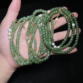 DS925碧玉项链-平安喜乐老型珠约6#7A1