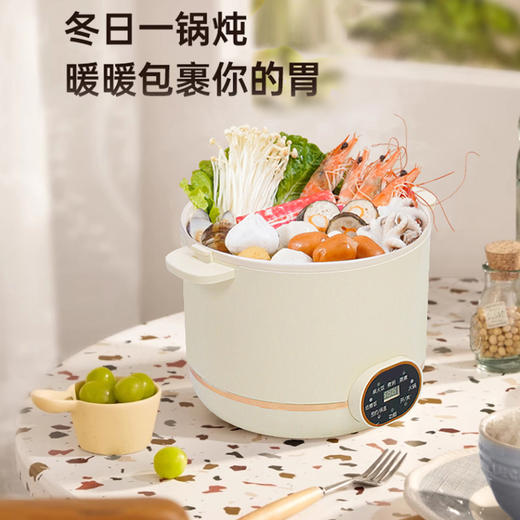 【能煮能炖陶瓷锅】坂田釜作 多功能电煮锅YGF-601 颜值爆表 22min快煮饭 微压渗透技术 麦石饭不沾涂层 智能防干烧  简易触屏容易操作 商品图2