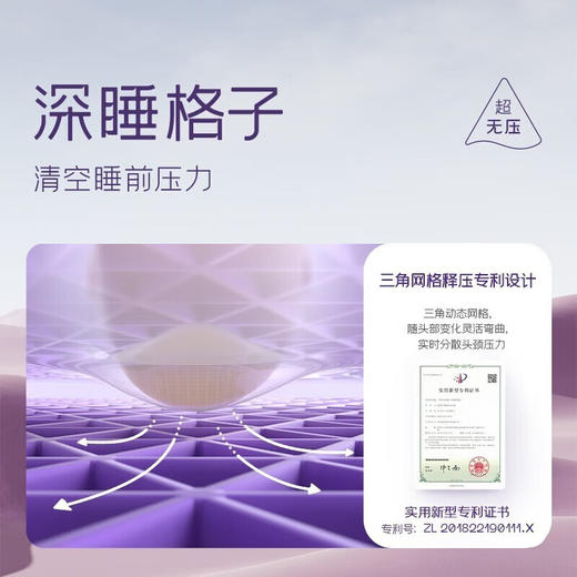 翼眠 深睡格子TPE无压枕 蝶翼型 商品图6
