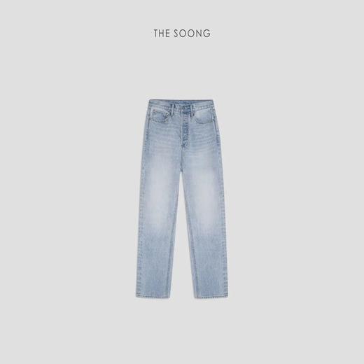 THESOONG|90s’做旧石磨高腰无弹窄脚牛仔裤HBNZ222656 商品图4