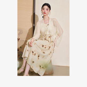 西遇慵懒感国风女士长袖套装夏季新款宽松防晒显瘦透气两件套D1641461
