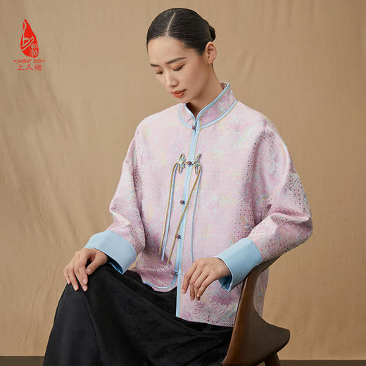 SAINTJOY/上久楷 女式宋锦外套 中式上衣 中国风 复古 栩栩  DWS24011 商品图5