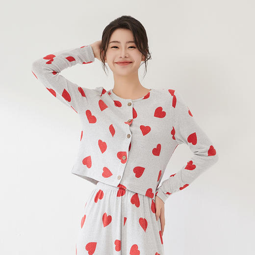 I'd爱帝小香风爱心印花云感轻柔文艺花纱家居套 商品图7