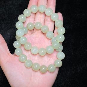 玉美人菲菲/和田玉圆珠12mm手串-多样性发 商品图0
