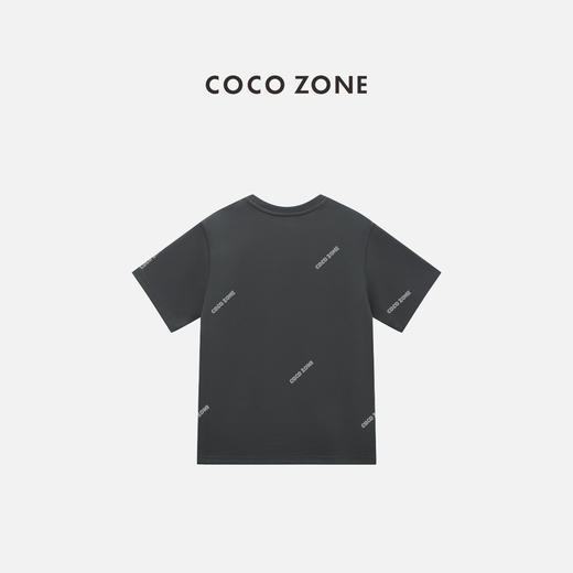 COCO ZONE 100棉圆领短袖T恤设计感印花上衣CC2C1252 商品图1