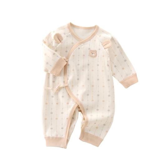 【新生儿星光小熊绑带连身衣】婴儿衣服纯棉a类春秋抗菌打底和尚服宝宝哈衣爬爬服新生儿连体衣 商品图4