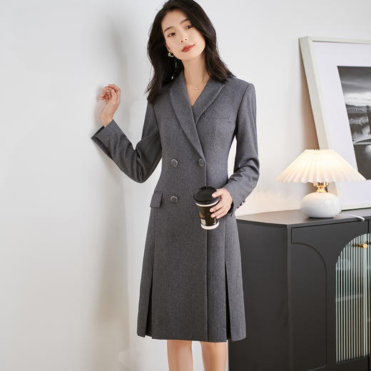 米思阳2026春季新款气质通勤西装裙正肩显瘦小个子正装连衣裙3158 商品图2