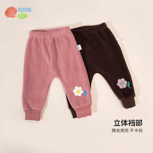 贝贝怡童装宝宝卡通奥粒绒屁屁裤秋冬婴幼儿大PP裤女儿童加绒裤子ZB3DK009 商品图2
