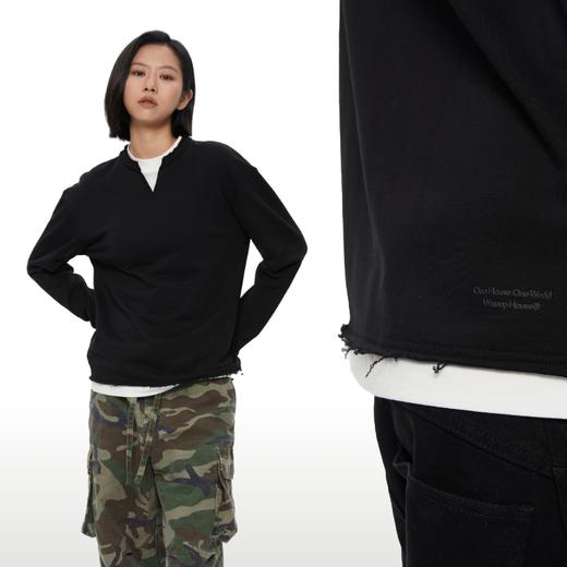 WassupHouse小v领假两件长袖T恤 商品图4