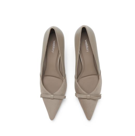 westory2024年秋季新款饰扣小尖头细高跟舒适优雅单鞋W24CE75141 商品图3