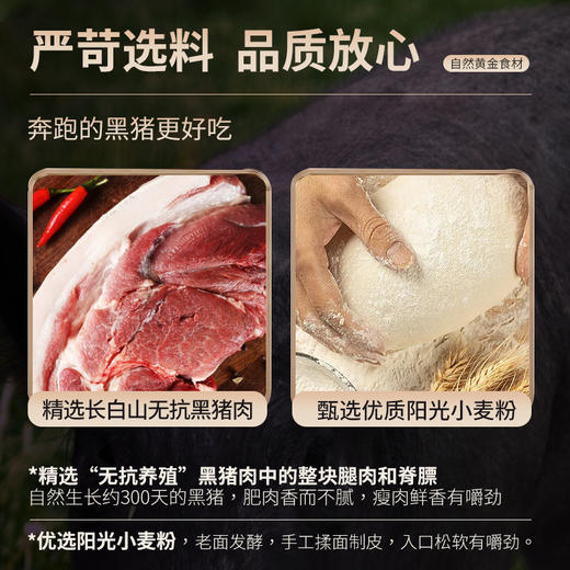 搜食神探 老面双无抗黑猪肉包 630g*2 商品图1