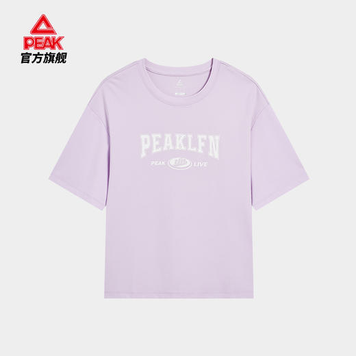 匹克2024年新款时尚生活女款圆领短T恤F6242176/F6242178 商品图0