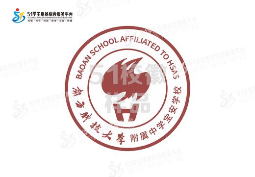 通版深圳市南方科技大学附属中学宝安学校校徽贴可缝烫款现货发51 商品图0