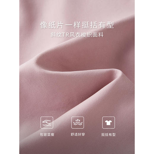 【专属特价】熙世界风衣中长款2025秋新款高级感休闲气质单排扣英伦风外套 商品图4