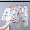 【儿童家居服套装】纯棉可开档睡衣夏季双层纱布宝宝薄款长袖两件套 商品缩略图2