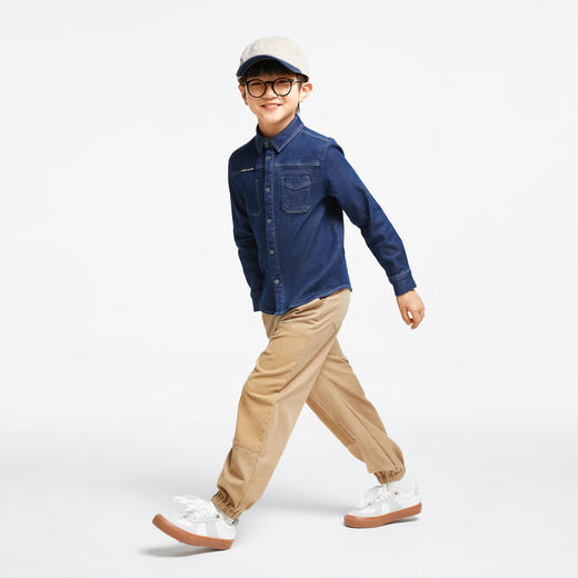 男童防褪色衬衫式牛仔上衣新款安奈儿童装实体店同款AB431559 商品图3