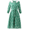 勿忘花绿色纯棉碎花连衣裙女2024年秋季新款女装娃娃领小香风裙子 商品缩略图4