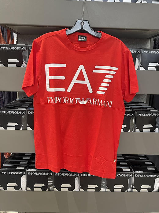EMPORIO ARMANI/EA7 阿玛尼 男士新款纯棉圆领纯色短袖T恤 商品图0
