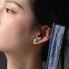 Manreya玛芮雅迷蝶银镀金真多麻海水珍珠耳夹无耳洞耳饰 商品缩略图1