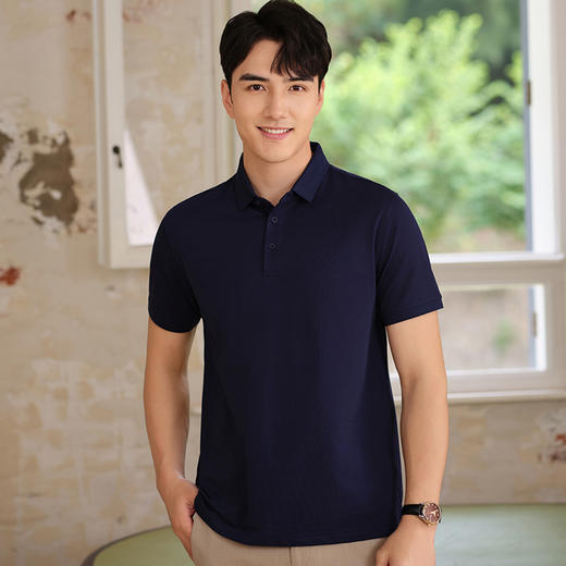 冰氧系列纯色翻领短袖T恤polo衫抗皱不易变形团队企业定制工作服 NMT-2161 商品图6