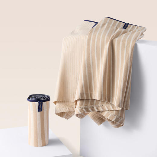 柒牌条纹男士内裤男平角裤男生5A级抗菌平角裤衩男式休闲四角裤头	127F70310 商品图3