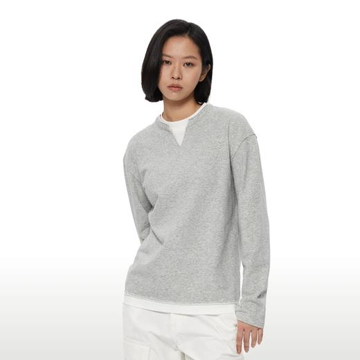 WassupHouse小v领假两件长袖T恤 商品图2