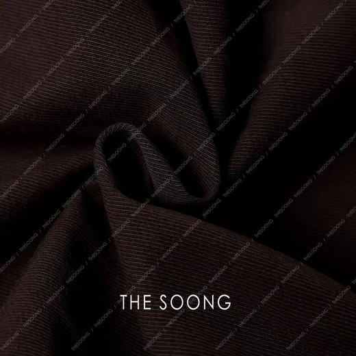 THESOONG |“质感天花板”高腰微茧形典藏棕色直筒休闲裤HWKZ3878 商品图2