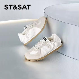 星期六绸缎拼接复古阿甘鞋SSC11120TQ